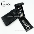 high quality popular black color PU leather case man gift nail care tools set